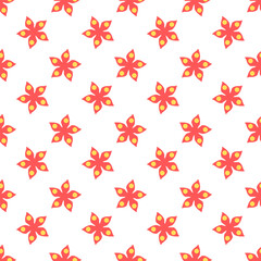 Floral pattern design with flower shape in flat style for textile or printing business