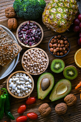 Food products representing the DASH diet