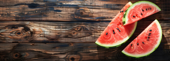 Watermelon on wooden background