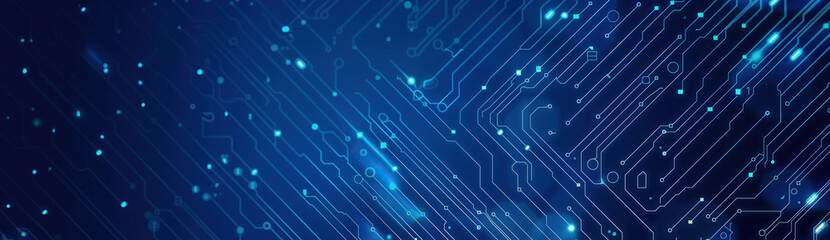 blue circuit board background, an abstract blue background with technological circuits