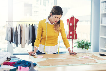 Designer, workshop and measurement for tailor, startup or trendy small business. Seamstress,...