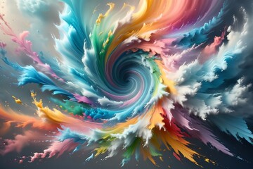 multi-colored tornado, background made of multi-colored tornado in pastel colors - obrazy, fototapety, plakaty