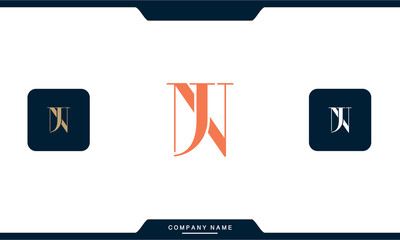 JN, NJ, J, N, Abstract Letters Logo Monogram