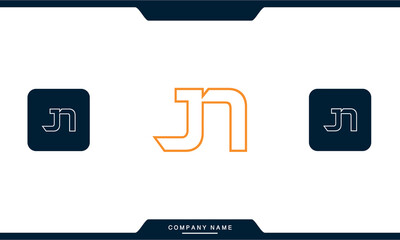 JN, NJ, J, N, Abstract Letters Logo Monogram