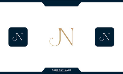 JN, NJ, J, N, Abstract Letters Logo Monogram