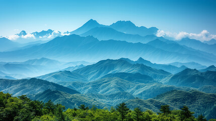 Obraz premium 晴天の山