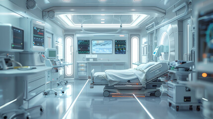 Cutting-edge medical equipment in a hospital setting for advanced diagnostics and monitoring.