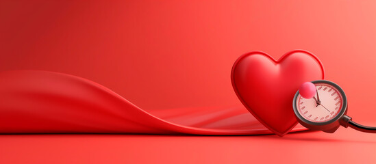 World hypertension day 3d illustration. Generative AI