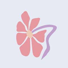 vibrant and abstract poster featuring daisy flowers in a groovy, trippy, and funky style