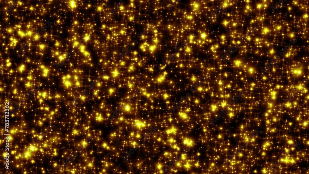Canvas Prints vertical vdo beautiful loop falling glow gold stars particles optical flares animation motion on bla