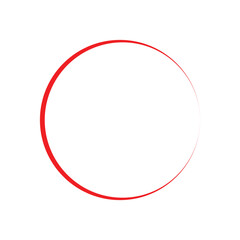 red circle marker isolated on white background. Marker circle hand drawn. Circle shape icon vector geometry symbol for creative graphic design element in a flat color pictogram. EPS file 329.