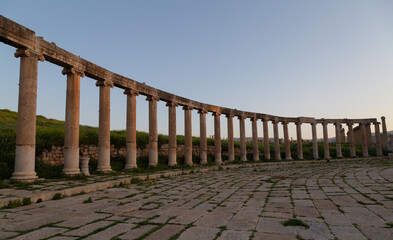 The roman city of Jerash in Jordan 