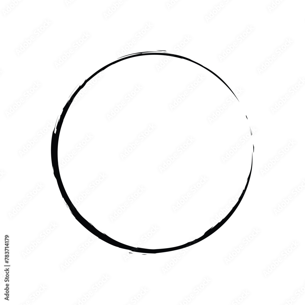 Aufkleber black circle marker isolated on white background. marker circle hand drawn. circle shape icon vector