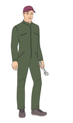 hotel staff male character, service, maintenance