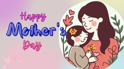 Happy mother's day illustration 