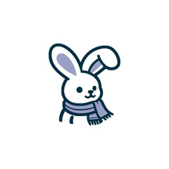 bunny toy shop business logo vector illustration template design