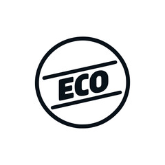 eco text sticker t shirt vector illustration template design