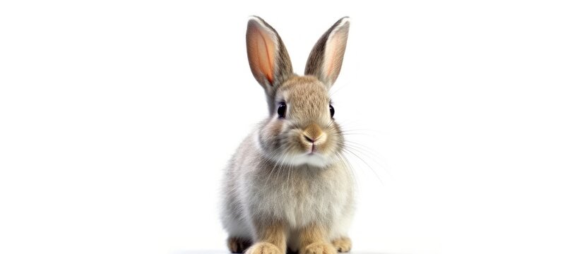 a Rabbit isolated on a white background.AI generated image