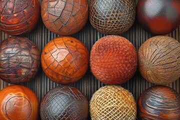 Abstract colorful balls pattern and different textures background wallpaper design images