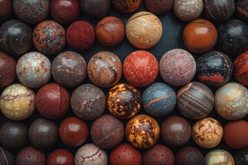 Obraz premium Abstract colorful balls pattern and different textures background wallpaper design images
