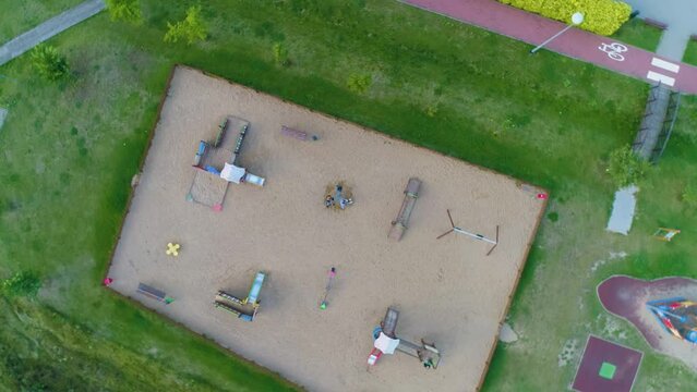 Playground Narew River Lomza Plac Zabaw Rzeka Aerial View Poland