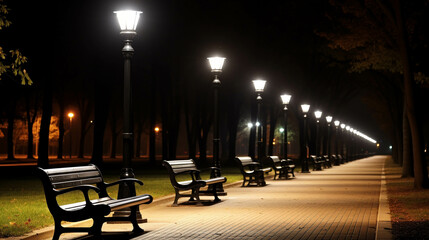 park in night  high definition(hd) photographic creative image - obrazy, fototapety, plakaty