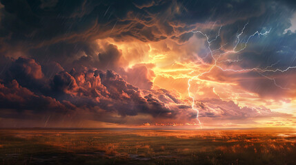 A dramatic thunderstorm