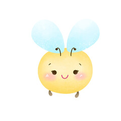 A little bee flying in front