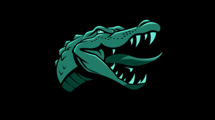 A fierce crocodile logo