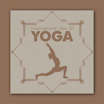 International yoga day post template or yoga day social media banner template vector