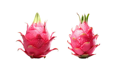 Dragon fruit isolated on white background. Clipping path included for easy editing.