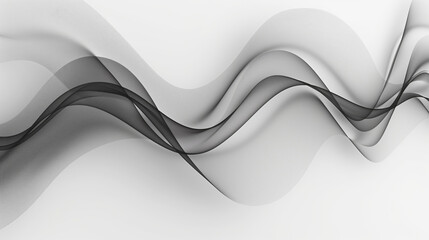 Obraz premium Elegant abstract image of monochrome waves interlacing, creating a sense of flow and movement Perfect for backgrounds or textures