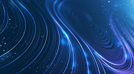 Obraz premium This captivating image showcases deep blue hues and wavy patterns reminiscent of space, giving a sense of vastness and wonder