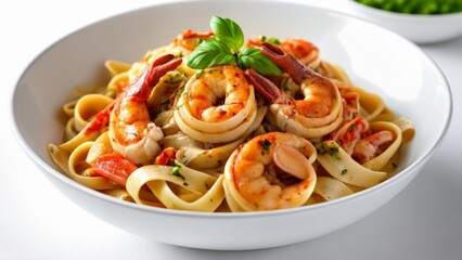  Delicious seafood pasta ready to be savored