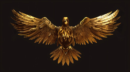 A majestic golden eagle logo wings