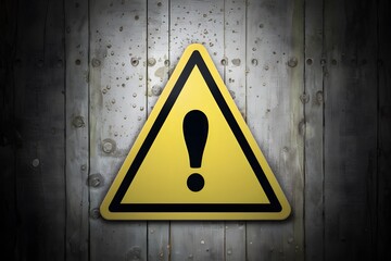 Warning background with metal texture, black yellow caution sign vector