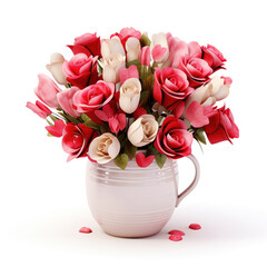 Wedding bridal bouquet of roses. isolated - 783734913