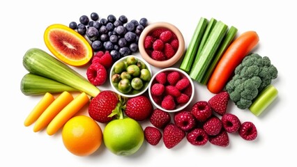  A vibrant array of fresh fruits and vegetables