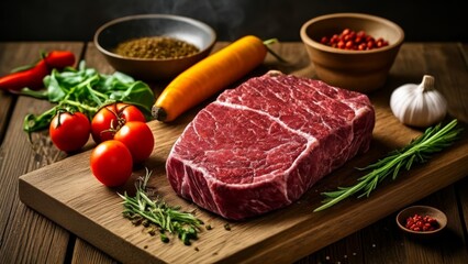  Fresh ingredients for a flavorful steak dinner