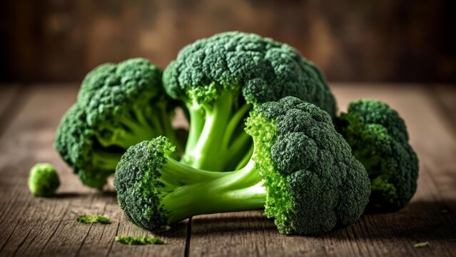  Fresh and vibrant broccoli florets ready for a healthy meal