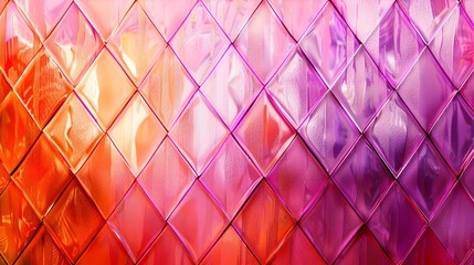 The image showcases a detailed close-up of a orange pink glass wall, with a range of bright hues, creating a captivating visual display.