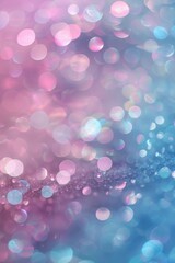 Abstract Bokeh Lights in Pink and Blue Hues as a Peaceful Background
