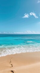 Serene Beachscape with Pristine Sands and Azure Waters
