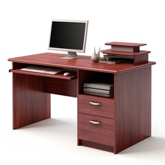 Computer desk maroon