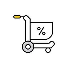 Discount icon design with white background stock illustration