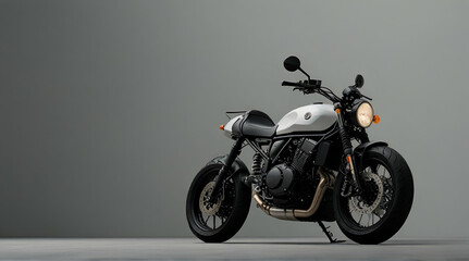 Obraz na płótnie Canvas Photo of a motorcycle in a minimalist setting.generative.ai