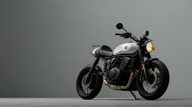 Photo of a motorcycle in a minimalist setting.generative.ai