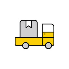 Fototapeta premium Delivery Truck icon design with white background stock illustration