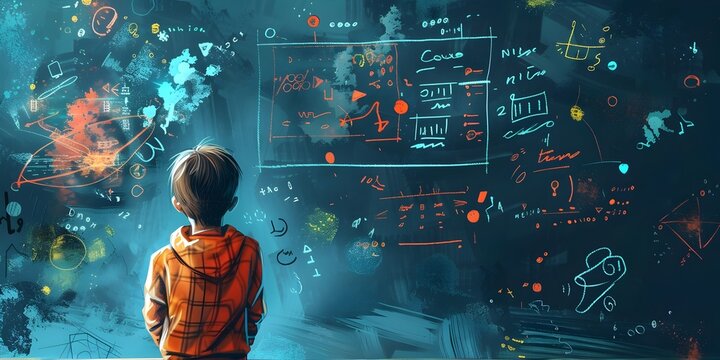 A Curious Student Exploring Complex Mathematical Concepts Through an Engaging Animated Explainer Video with Hand Drawn