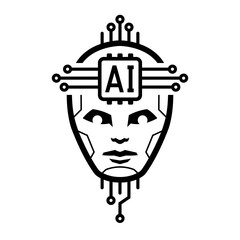 Artificial intelligence logo, symbol. - 783741928